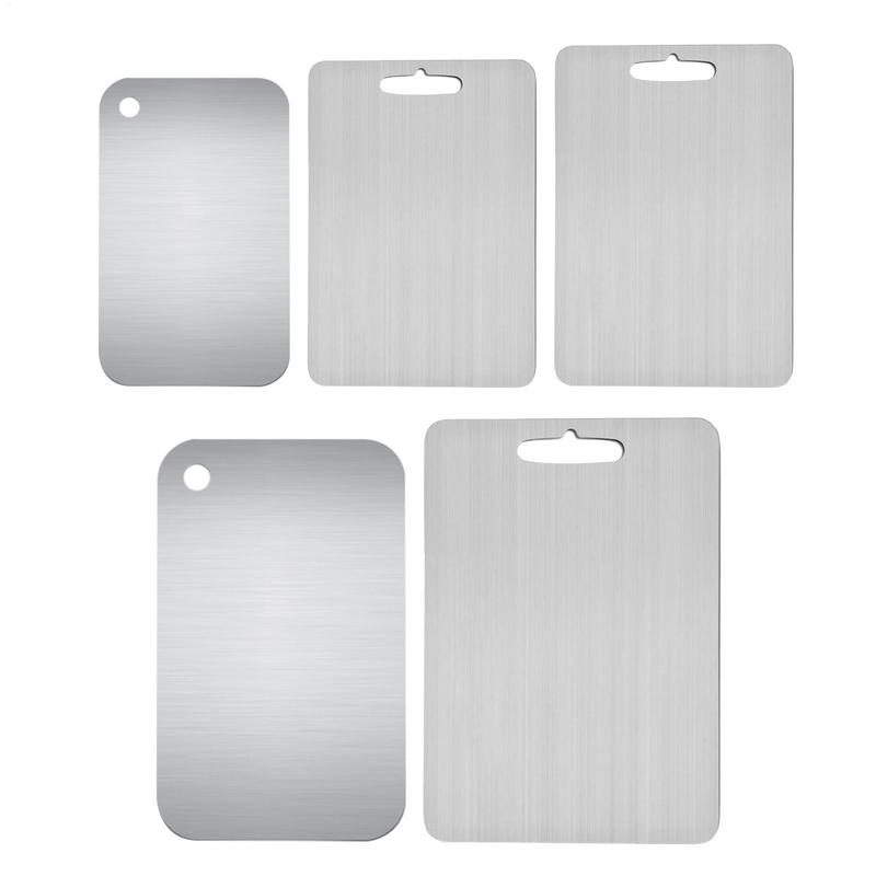 hot sale Kitchen Titanium Cutting Boards For 304 Stainless Steel Thickened Double-Sided Food Grade Portable Fruit Meat Chopping