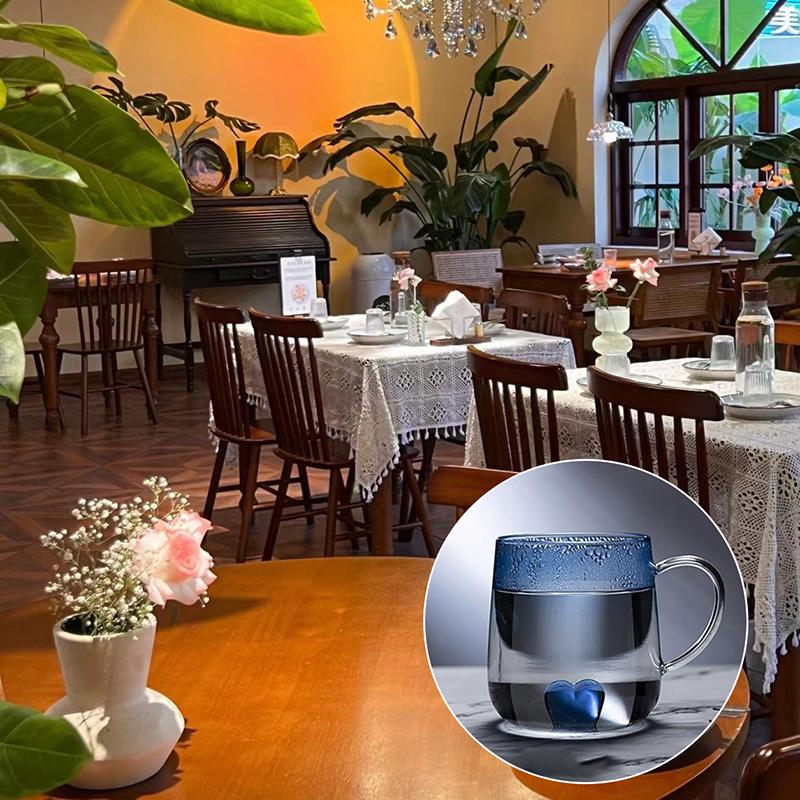 Creative Love Glass Cups Gradient Erotic Couple Warm Heart Cup Milk Juice Coffee Cup Water Cup Coffee Mugs Drinking Glasses Gift