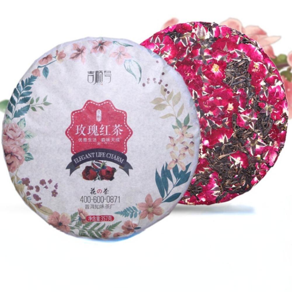 Yunnan Black Tea Rose Cake 357g Dian Hong Gongfu Fermented Tea