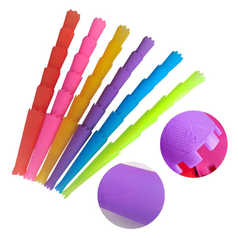 6Pcs Hair Perm Rods Cold Wave Rods Plastic Perming Rods Hair Curling Rollers Diy Curlers Heatless Hair Curler Hair Styling Kit