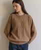 OURHOPE Sheldon Cable Knit Sweater - Beige