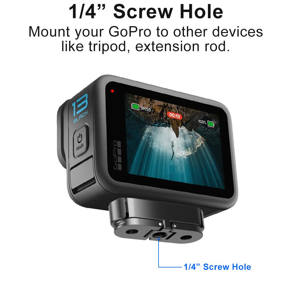 Metal Magnetic Quick Release Mount for GoPro Hero 13 Latch Mount Adapter with 1/4 Screw Hole for Go Pro Hero13 Black Accessories