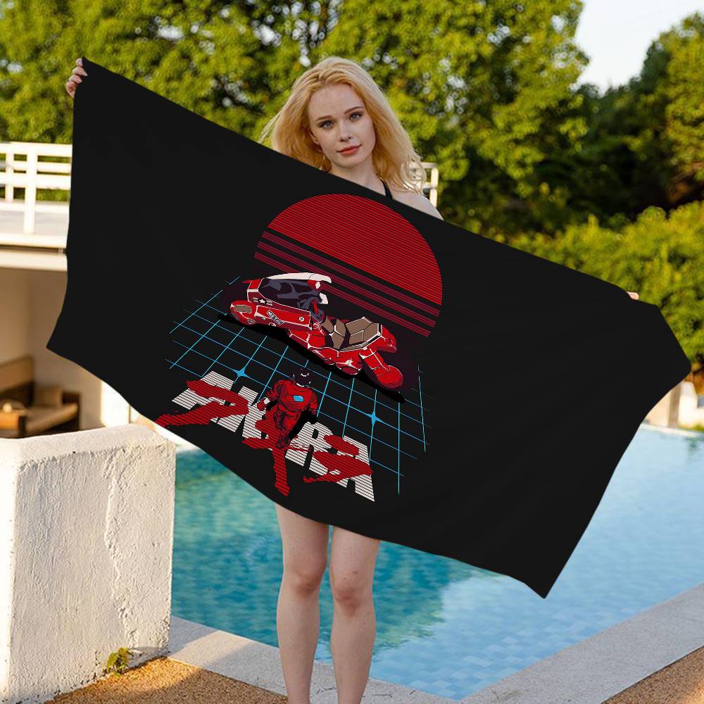 Hot Anime A-Akira Big Microfiber Beach Towels Quick Dry Towel Sand Beach Towels Pool Towel for Travel Swim Pool Yoga