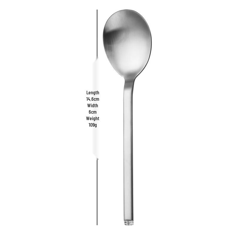RuHan Matte Square Handle Silver Salad Serving Utensils