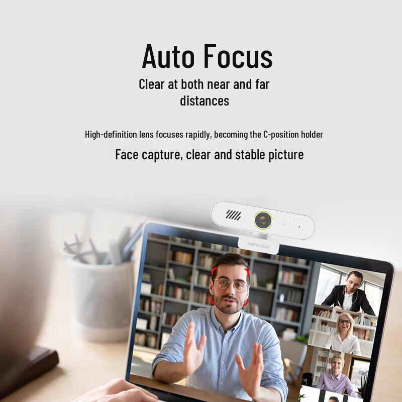 HIKVISION 1080p USB Webcam with Auto Focus, Mic & Speaker