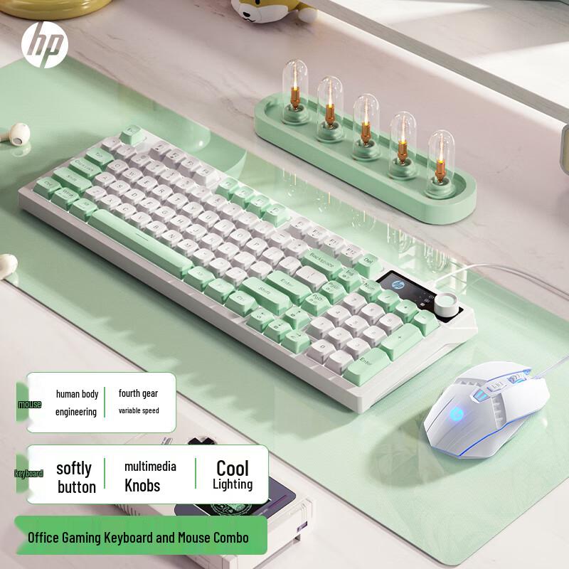 HP K500F Mechanical-Feel Keyboard with Multi-Function Knob