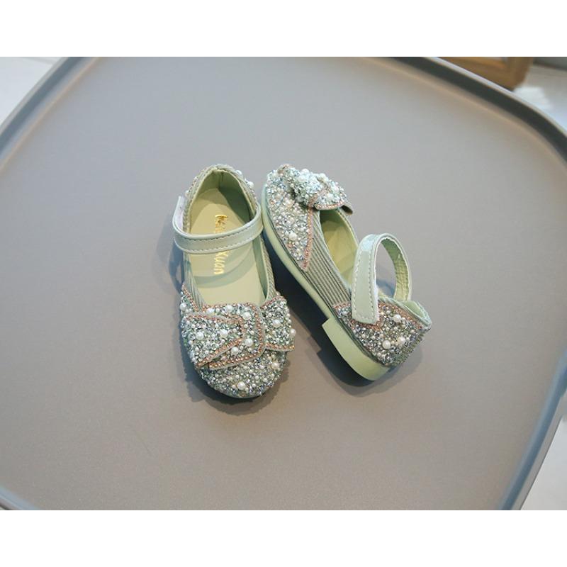 Girls' Princess Style Shoes Children's Dance Shoes with Rhinestones, Bowknot Performance Flats for Toddlers & Girls