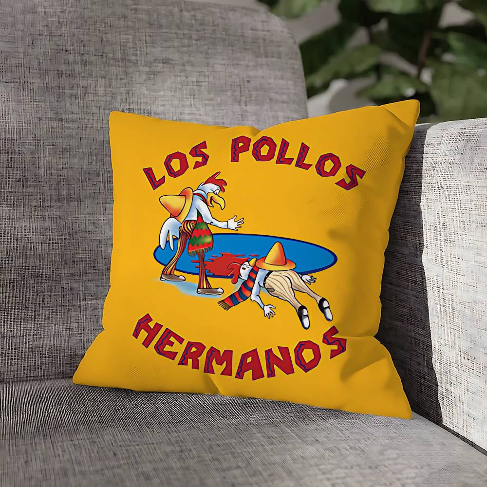 L-Los P-Pollos Hermanos Pillow Case For Sofa Decor Car Office Room Printing Cushion Cover Decorations and Protector