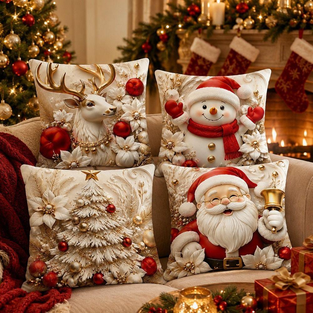 Washable Throw Pillow Covers 45x45cm Holiday Cushion Case  Sofa House Room
