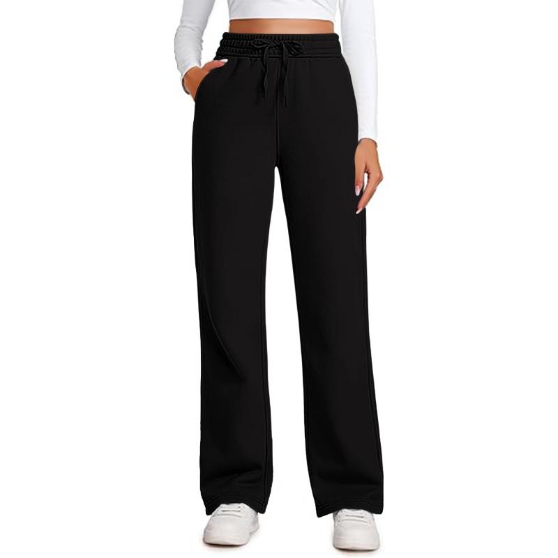 YYFS Women's Fashion Casual Solid Color Print High Waist Trousers Pants & Capris