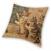 The Lesson Cats Belle Epoque Square Pillowcase Polyester Linen Velvet Creative Zip Decorative Pillow Case Car Cushion