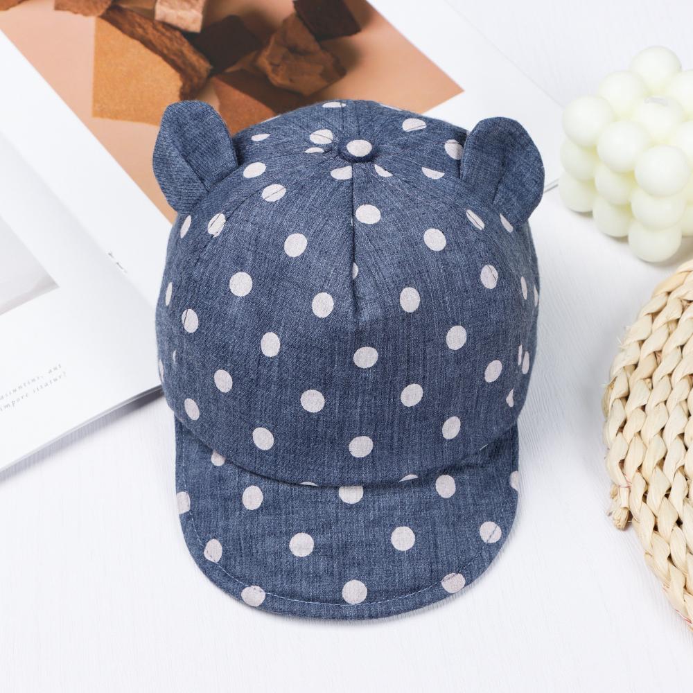 6-24Months Outdoor Girls Boys Dot Beach Caps Baby's Baseball Hat Rabbit Ear Cap Children Sun Hat
