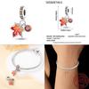 100% Real Copper Autumn Maple Squirrel Charms Fit Original Pan Bracelet For Women Birthday Fine Jewelry Gift