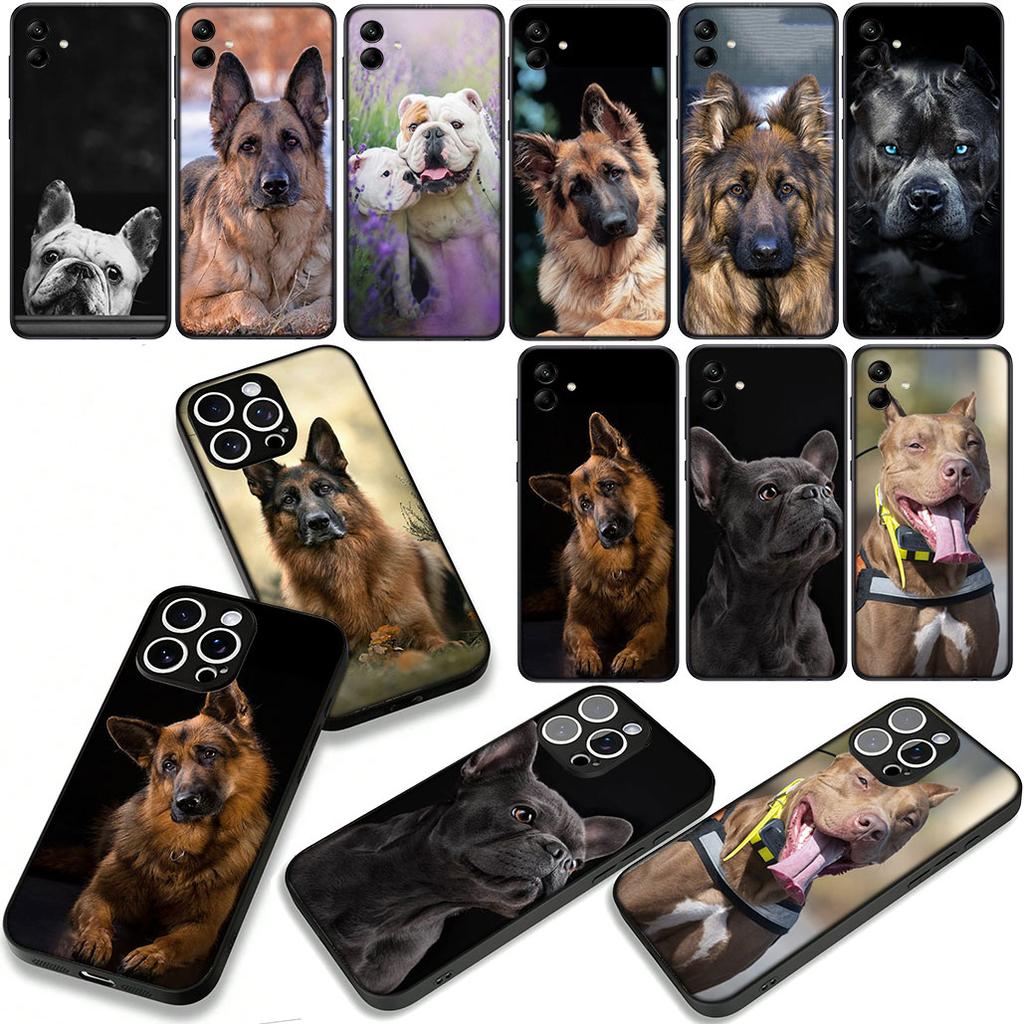 for Motorola Moto Edge 70 60 Fusion 40 NEO 20 Pro G Stylus G56 G96 G71 G73 G41 G42 G50 G51 G52 Case Bulldog Dog German Shepherd