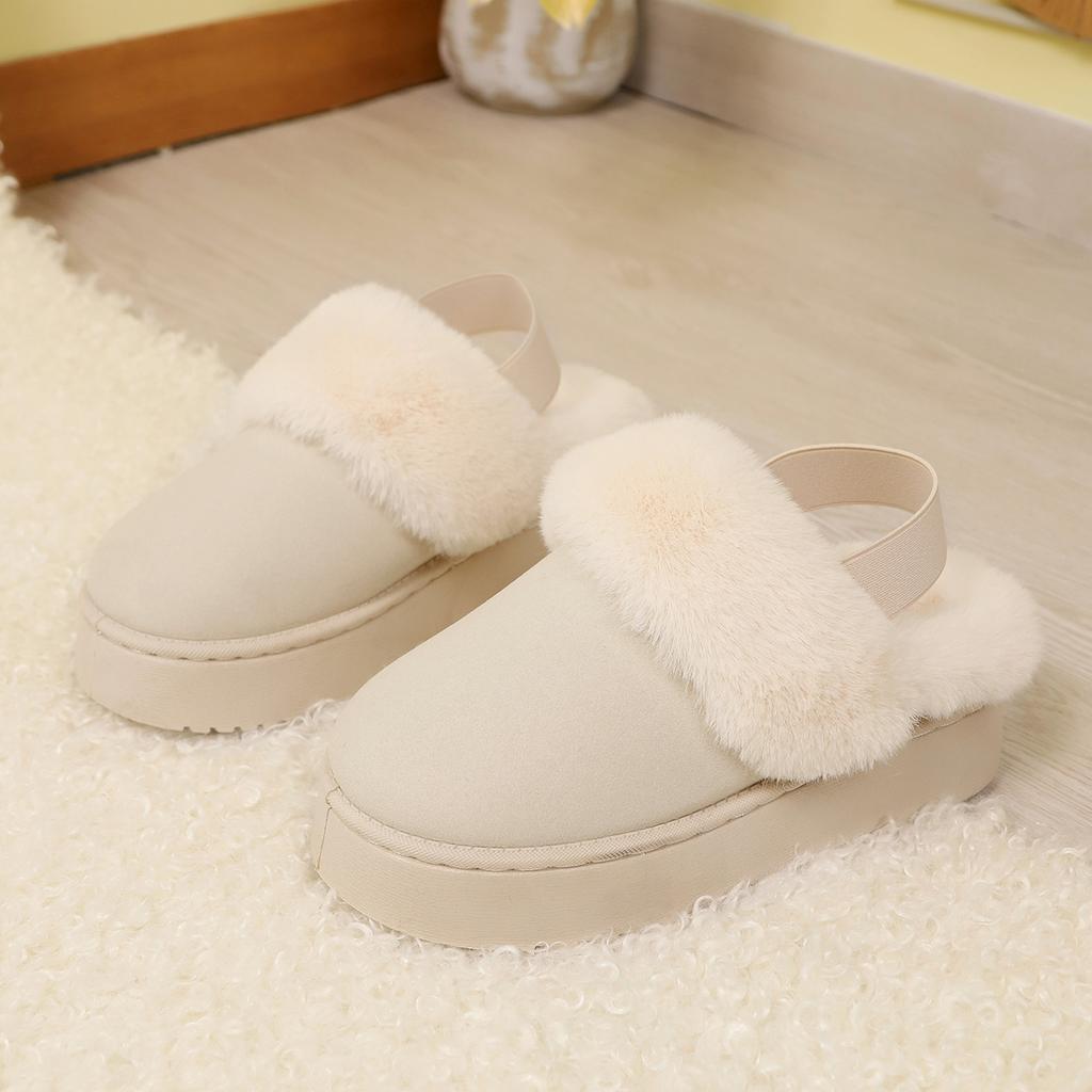 Fashion Women Fur Snow Lightweight Slippers Winter Fashion Home Plush Shoes Light Living Room Boots Popular European American Snow Boots
