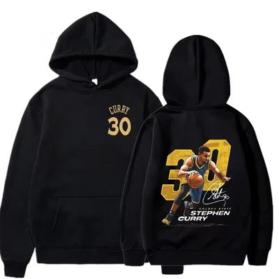Oversize Street Hip-Hop Style Mode NBA Basketballstar Print Herren Tops Herbst und Winter Langarm Hoodie Männer und Frauen
