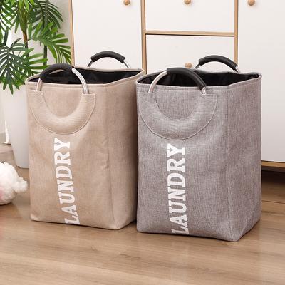 1Pc Large Folding Storage Basket EVA Storage Fabric Wardrobe Office Bedroom Closet Toys Laundry Basket With Handle