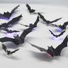 3D Halloween Bat Luminous Stickers Halloween Festival Party Bat Wing Decorations Glow Flash Wall Stickers Home Car Decorations
