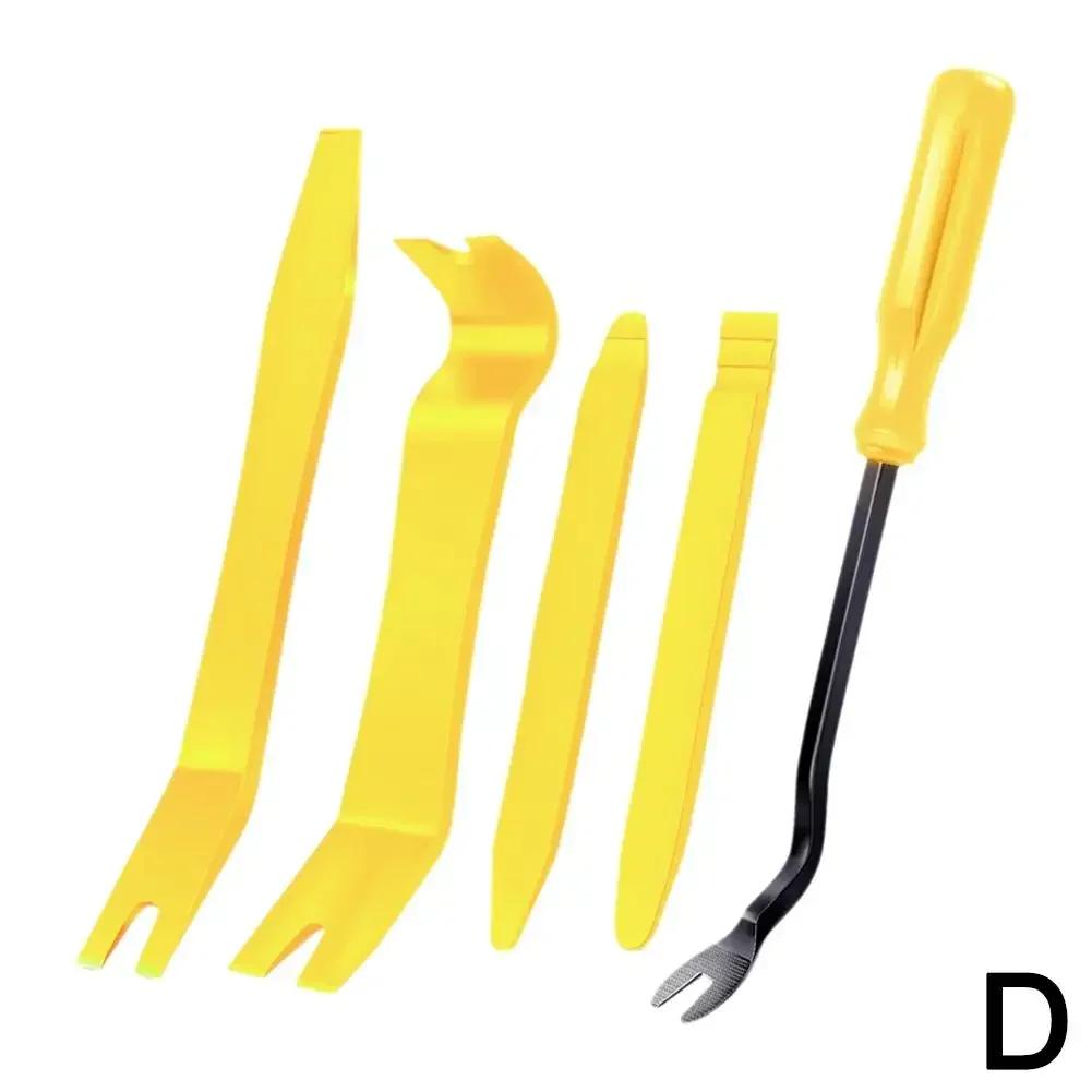 5PCS Auto Dismantle Tools Kit - Easy-to-Use Plastic Pry Tool Set for Car Door Clips, Radio Panels & Audio Repair