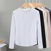 Khmer Long-sleeved Women's Autumn Thin Mercerized Cotton Trendy Summer and Autumn Top Design Sense Inner Bottoming Shirt