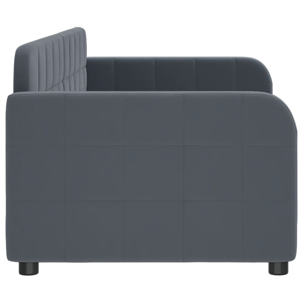 Daybed Dark Grey 80x200 Cm Velvet