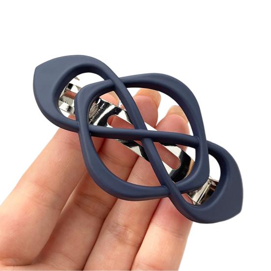 Hair Barrette Retro Style Hollow Metal Spring Design Back Head Hair Clip Women Matte Finish Hair Accessories