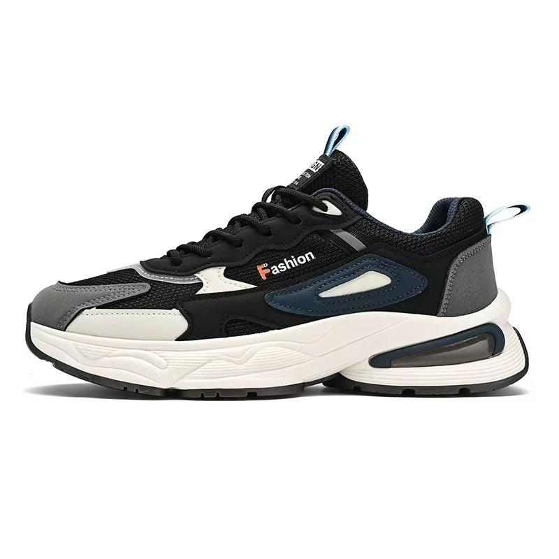 New Men's Shoes Spring New Mesh Breathable Sports Shoes Fashion Thick Bottom Anti Slip Wear Resistant Casual Shoes 2025