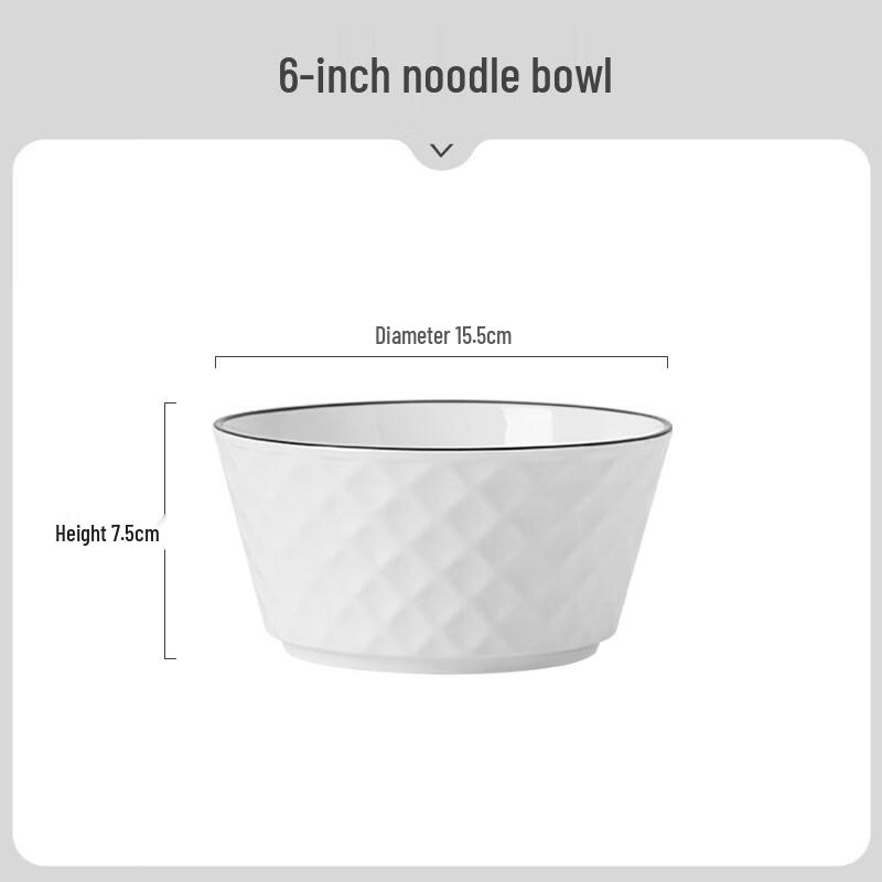 Ruhan Ceramic Noodle Bowls - 3 Pack