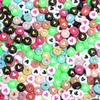 100pcs/lot 7mm Acrylic Heart Beads Flat Round Colorful Loose Spacer Beads For Jewelry Making DIY Necklace Bracelets Accessories