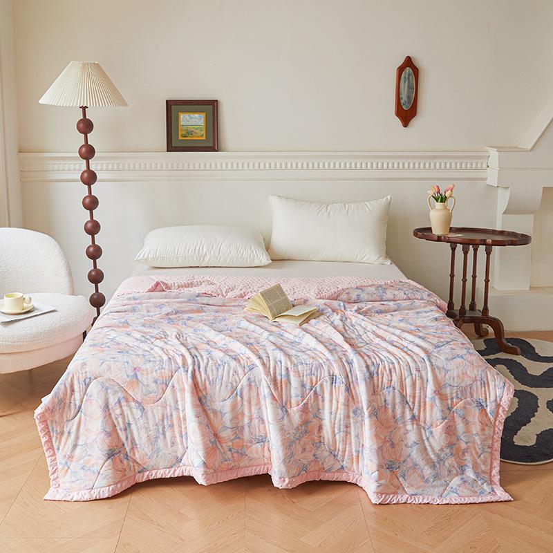 1 adet Serin Nevresim Cilt Dostu Yorgan Basit Stil Yorgan Ev Kapitone Battaniye Tek/Kraliçe Boy Yatak Örtüsü edredones