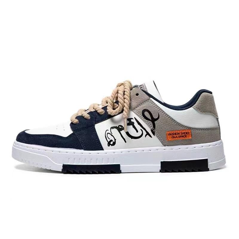 Men's Casual Platform Sneakers Lace Up Fashion Skateboard Shoes For Daily Wear