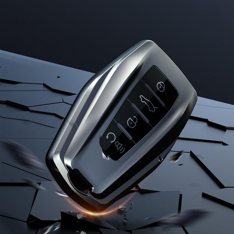 Soft TPU Car Key Case Fob Protector for Geely Coolray X6 X7 EX7 2024 Geometry C Emgrand UV GT GC9 Starray Accessories Keychain