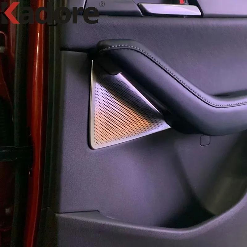 Car Inner Door Audio Speaker Cover Trim For Mazda CX30 CX-30     2024 Steel Stereo Loudspeaker Frame Accessories