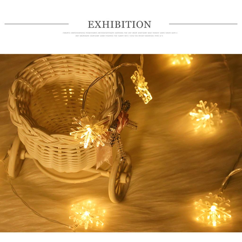 1.5m/10 Lights Christmas Led Snowflake Light String Decorative Lights Christmas Light String