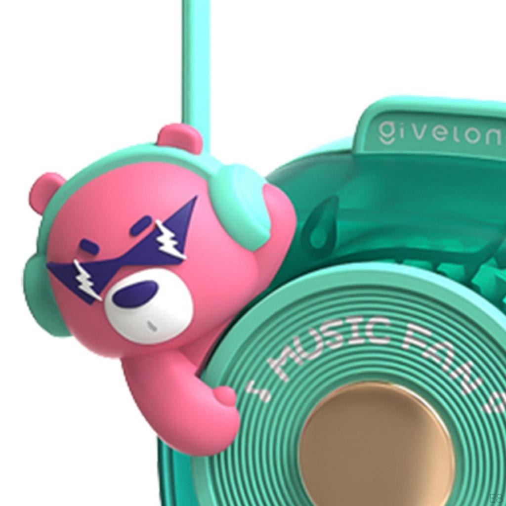 Cartoon Portable Necklace Fan Handheld Bladeless Cute Wearable Personal for Summer