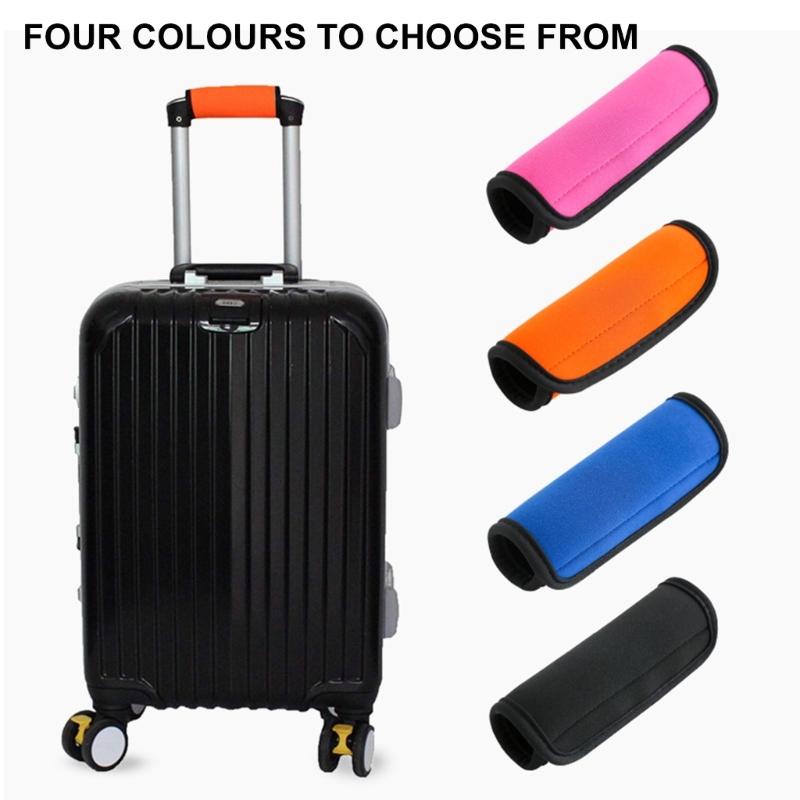 Pack of 2 Soft Luggage Handle Cover Sleeves Comfort Grips Suitcase Handle Wraps for Travel Bags Neoprene Protector