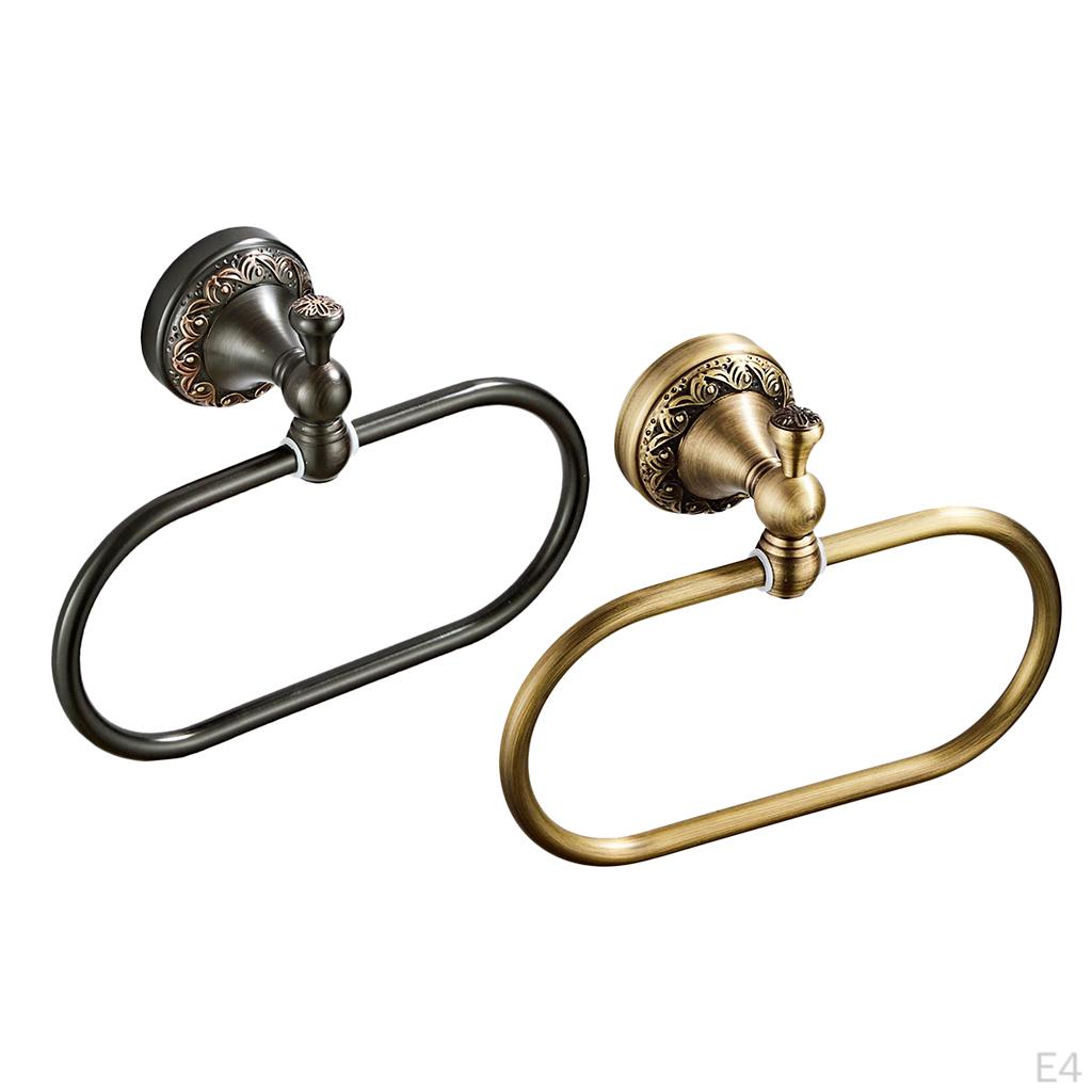 Portasciugamano da bagno Ovale Ganci in Ottone Gancio Portaoggetti Montaggio a Parete, Bronzo, 210x100x73MM