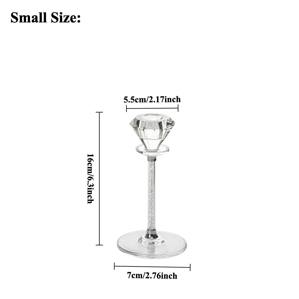 

Clear Crystal Glass Candlestick Table Centerpiece Candle Holders for Wedding Party Living Room Decor