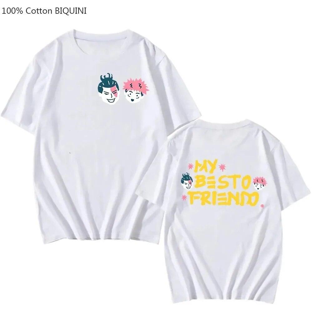 My Besto Friendo T-Shirt Itadori Yuji Aoi Toudou Anime Print T-Shirt Unisex/Women Summer T-Shirt Jujutsu Kaisen Anime T-Shirt