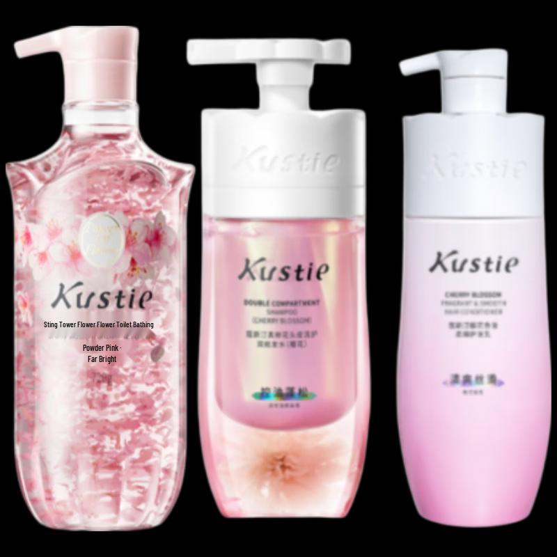 Kustie Cherry Blossom Shower & Hair Care Set