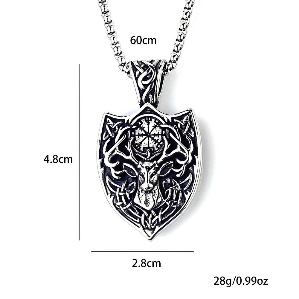 Necklace Vintage Elk Pendant for Men
