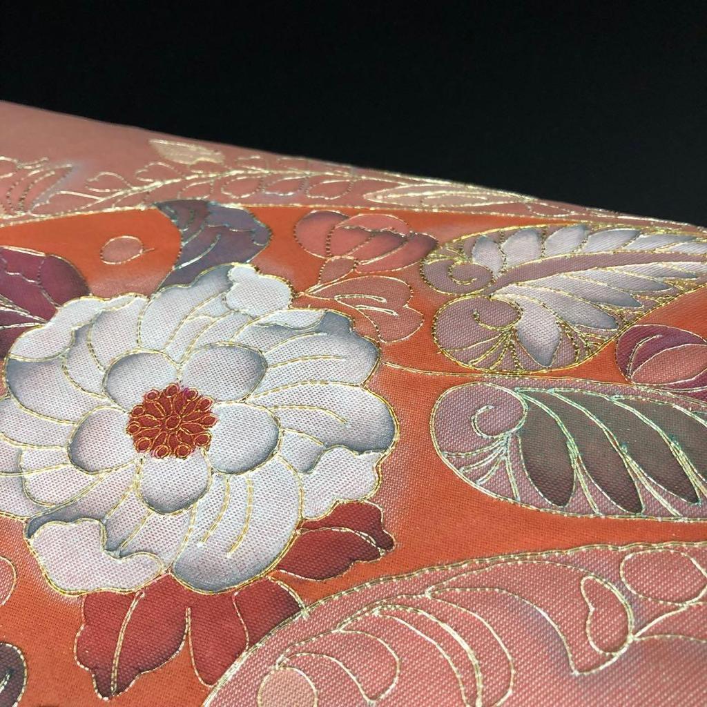 Used SO-562 Nagoya obi Nagoya tailoring Taiko pattern Pure silk Tsujigahana Ginkoma embroidery Luxury