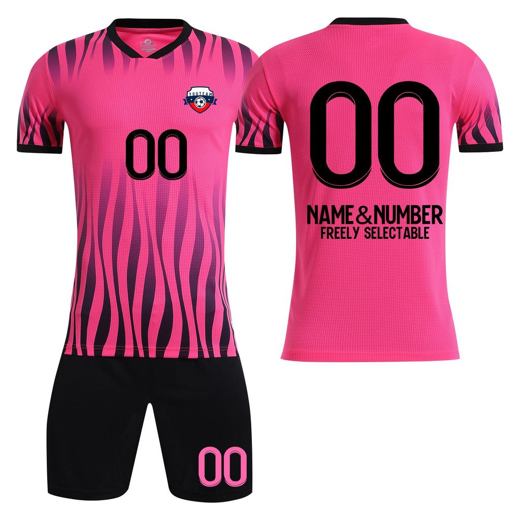Customizable Soccer Jersey Set for Men Women Personalized & Number Breathable Quick-Dry Fabric &