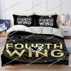 Fantasy Novels F-Fourth-Wings Duvet Cover Set Home Style Bedding Soft Laundry Cotton Bed Student Dormitory Gift Home Textile741