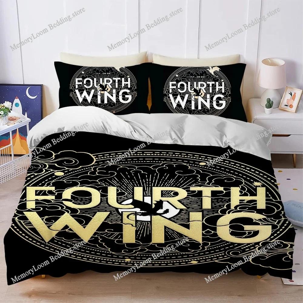 Fantasy Novels F-Fourth-Wings Duvet Cover Set Home Style Bedding Soft Laundry Cotton Bed Student Dormitory Gift Home Textile741