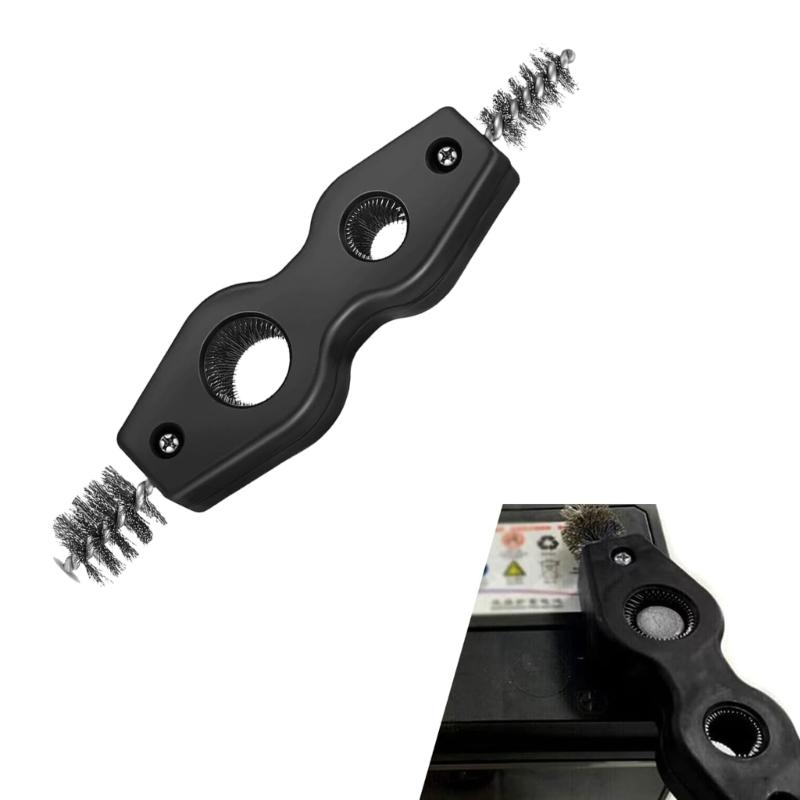 Car Battery Terminals Brush Internal External Thread Wire Brush Multifunction Double Head Double Hole Rust Cleaning Tool