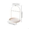 Jewelry Organizer Earring Necklace Display Holder Chic Showcase Countertop with Rings Tray