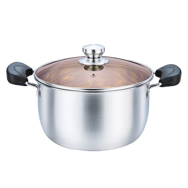 

ZISIZ 20cm Stainless Steel Milk Pot with Double Handle