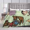 Mr Beans  Flannel Blankets Winter  Soft Durable Bedding Throws for Kids Adult Couch Bed Novelty Bedspread Sofa Bed Cover