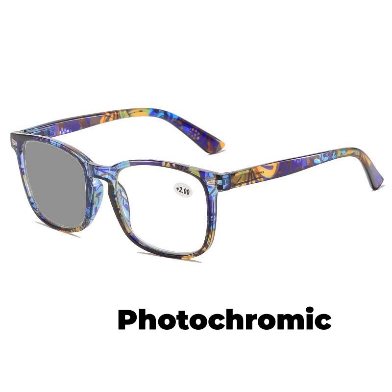 Photochromic Presbyopia Glasses Hd Blue Light Blocking Reading Glasses For Men & Women Fashion Print Uv-Protective Eyewear